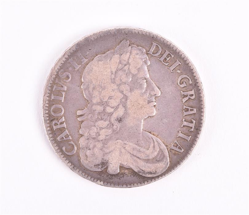 CHARLES II, 1662-85. CROWN, 1677. NONO. Obv: Laureate and draped bust right. Rev: Crowned - Image 5 of 6