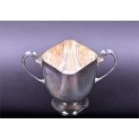 An Edward VIII silver two handled trophy cup Birmingham  1937 by A E Poston, of rounded square