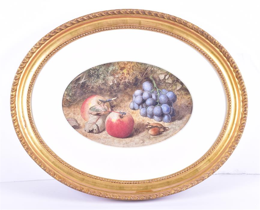 James Hill (19th century) a pair of oval still lives, one of a pair of Roach, and the other of a - Image 2 of 5