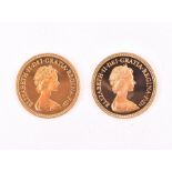 MIXED COINS, GREAT BRITAIN. Elizabeth II, Proof Sovereigns, 1979, 1980 In presentation boxes. (2
