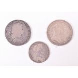 MIXED COINS, GREAT BRITAIN. Charles II, Crown, 1663 Halfcrown, 1676, VICESIMO. William III, Crown,