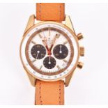 A Zenith El Primero 18ct yellow gold automatic chronograph wristwatch the silvered dial with