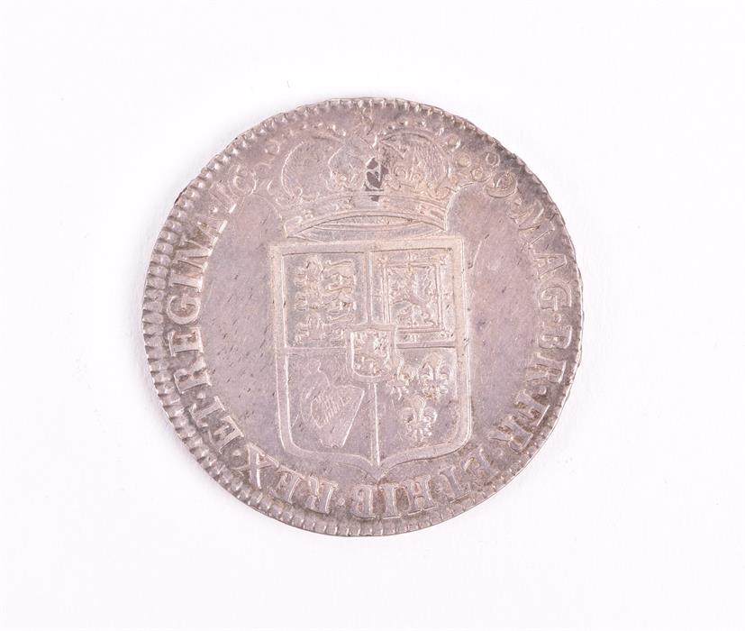 WILLIAM AND MARY, 1689-94. HALFCROWN, 1689. PRIMO. Obv: Conjoined busts right, second L/M in - Image 3 of 3