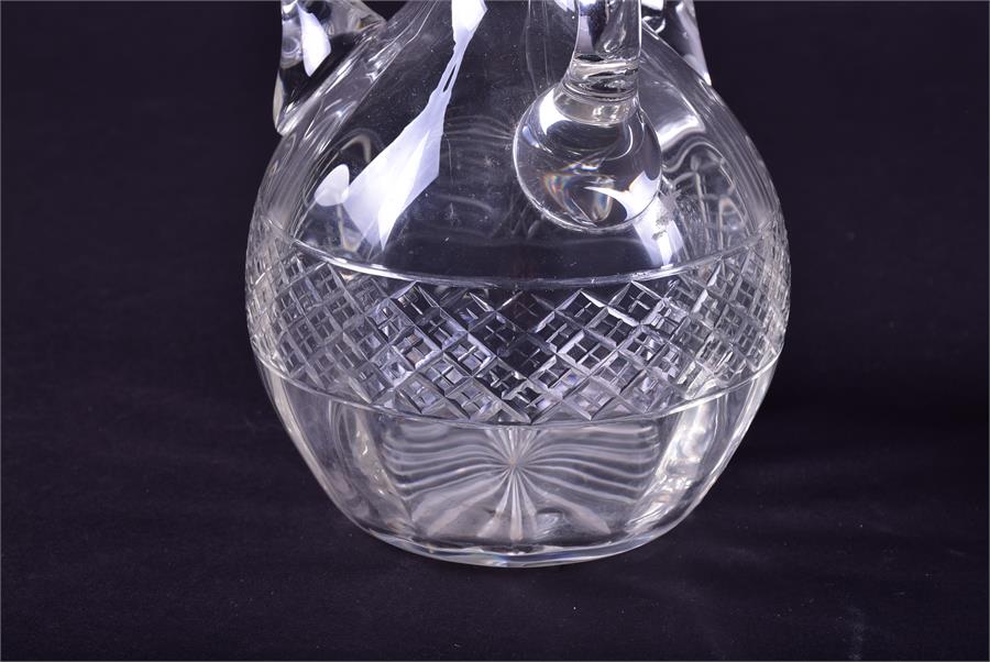 An Edwardian silver mounted hobnail-cut glass claret jug maker indistinct, Chester 1909, 29 cm high, - Image 6 of 13