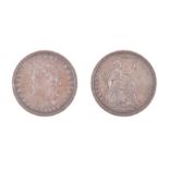 GEORGE IV, 1820-30. PENNY, 1827 Obv: Bare head left. Rev: Britannia seated right. GF. (1 coin)