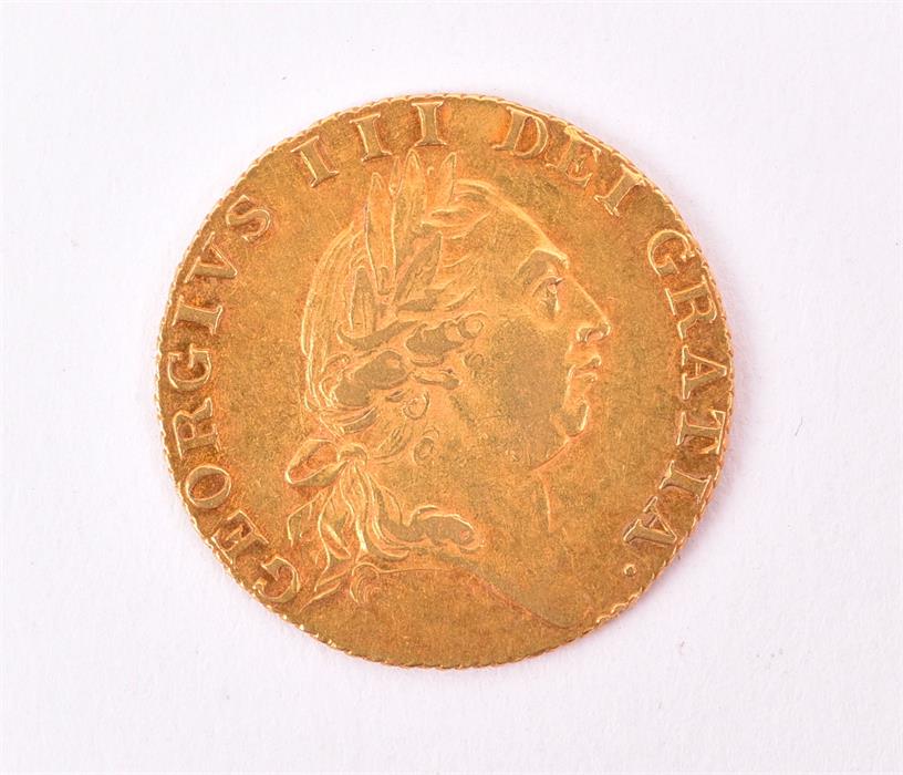 GEORGE III, 1760-1820. GUINEA, 1787 Obv: Laureate bust right. Rev: Crowned 'spade'-shaped shield. - Image 5 of 6