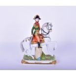 A German Scheibe-Alsbach Napoleonic Series figure of Marshall Bessieres on horseback decorated in