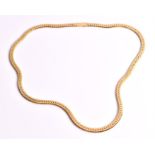 A 14ct yellow gold herringbone necklace 45.5 cm in length approximately. CONDITION REPORT 26.5