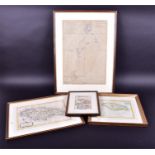 A group of three antique French maps of Jamaica comprising 'Carte de l'Isle de La Jamaique, par le