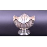 A George V silver petal shaped rose bowl Birmingham 1911 by William Henry Sparrow, the bowl of