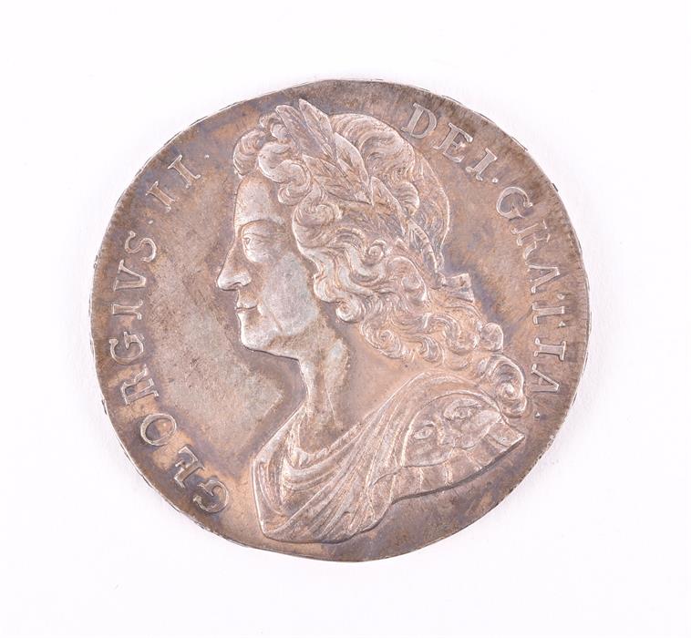 GEORGE II, 1727-60. CROWN, 1736. NONO Obv: Young laureate and draped bust left. Rev: Crowned - Image 5 of 6