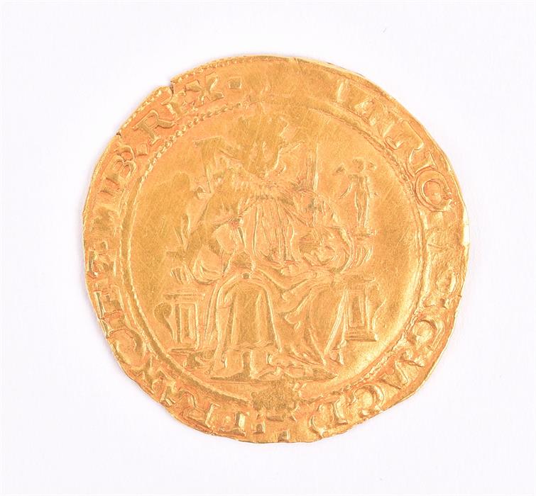 EDWARD VI, IN THE NAME OF HENRY VIII, 1547-51. HALF SOVEREIGN Southwark mint, mm. E. Obv: Portrait - Image 3 of 3