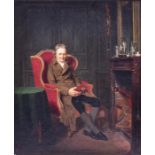 Michel Martin Drolling (1786-1851) French Portrait de l'Abbe Sicard (1742-1822), the abbe sat in a