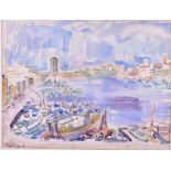 Harry Morton Colvile (1905 - 1992) British 'The Old Harbour, Marseilles', watercolour, signed to