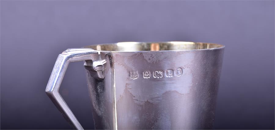 A George V silver christening cup Birmingham 1935 by Barker Brothers Silver Ltd, with silver gilt - Image 2 of 4