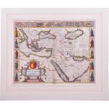John Speed (1552-1629), British map of 'The Turkish Empire augmented by John Speed 1626' hand