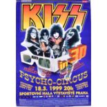 Kiss, Psycho Circus, an original poster from Prague, 18th March 1999, in excellent condition, 60 x
