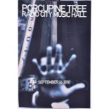 Porcupine Tree, a two-sided thick paper poster for the Royal Albert Hall concert on 14th October