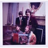 The Beatles, a colour photograph taken at Brian Epstein’s flat in London, taken by Tony Gale