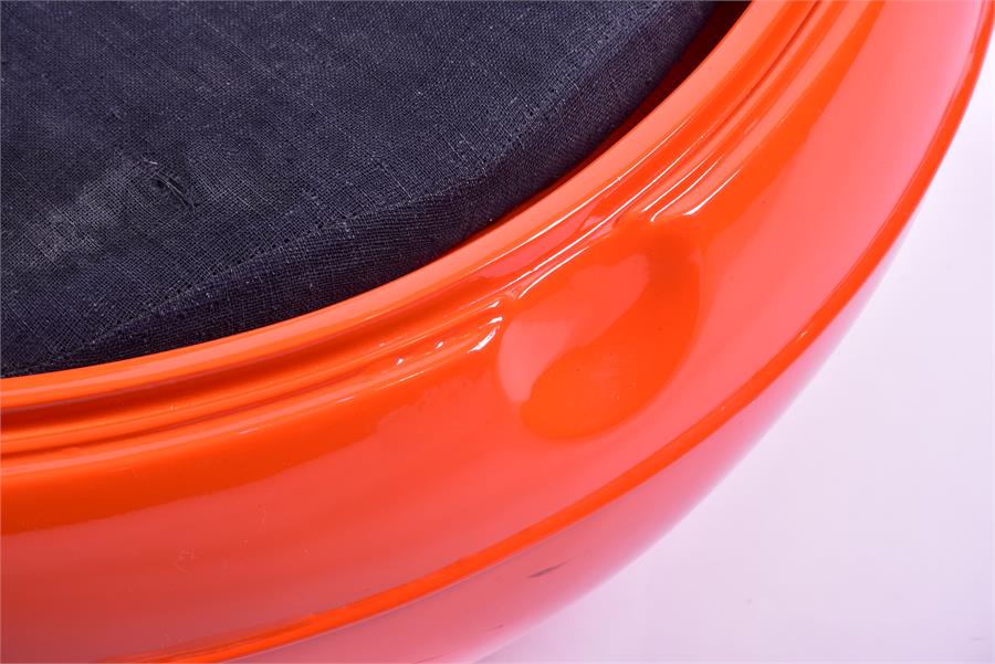 An early 1970s East German Elastogran or Reuter Product Design lacquered orange moulded polyurethane - Image 2 of 4