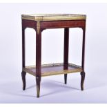 A 19th century French ormolu mounted parquetry occasional table in the transitional style, the top