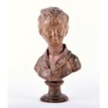 A French 19th century terracotta bust after Houdon realistically modelled as Alexandre Brongniart,
