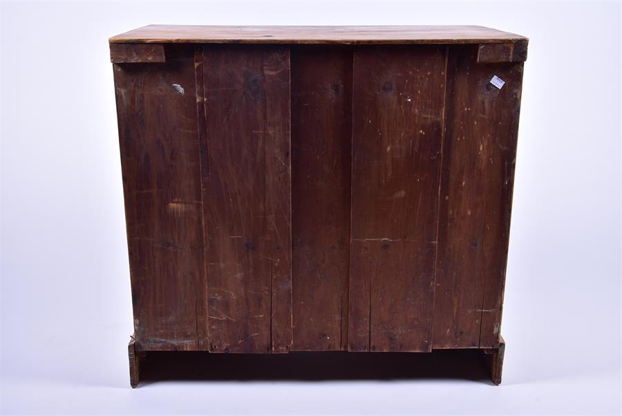 An early 20th century pine small chest with two short over two long drawers, the brass handles - Image 2 of 4
