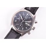 An International Watch Company IWC ref. 3706 automatic pilots chronograph wristwatch the black