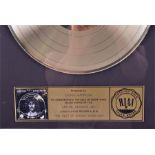 Of Beatles interest: A gold disc presented to George Harrison for 'The Best of...', RIAA