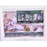 A Commemorative Queen Victoria £25 gold coin first day cover issue.