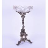 A good quality Victorian silver-plated table centrepiece by Elkington & Company the bowl and twisted