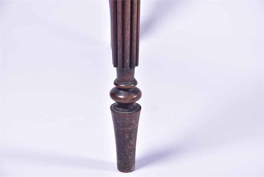 A Victorian rosewood fold-over card table with beaded borders in the Regency manner, opening to - Image 2 of 4