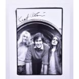 Nirvana: a Kurt Cobain signed original black and white photograph printed from the negative, 22 cm x