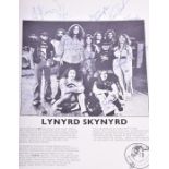 Lynrd Skynyrd: fully signed Knebworth program signatures by both band members and backing singers