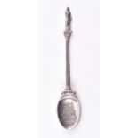 A Lord Nelson HMS victory commemorative silver spoon London, 1905, Edward Barnard & Sons Ltd, the