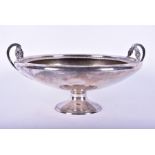 A George V Scottish silver twin-handled pedestal bowl Edinburgh 1928, by Brook & Son, 24 cm wide, 21
