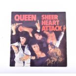 Queen: Sheer Heart Attack, fully signed LP signatures to include, Freddie Mercury, John Deacon,