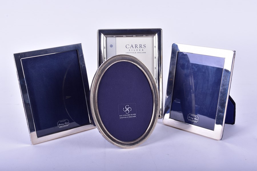 Four contemporary silver photograph frames various dates and makers, two boxed, the largest 18 cm - Image 2 of 2
