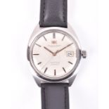 An IWC Schaffhausen Yacht Club stainless steel automatic wristwatch the silvered dial with baton