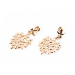 Paloma Picasso for Tiffany & Co. A pair of 18ct yellow gold earrings in the olive leaf pattern, 3.