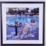 Terry O'Neil, a colour photographic print of Faye Dunaway, taken outside the Beverley Hills hotel in