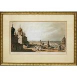 Bowyer, Robert (1758-1834) "Moscow", so bez. Kolorierte Aquatintaradierung (3 cm Riss,