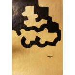 Chillida, Eduardo (1924 San Sebastián 2002) "Composition". Lithographie/braunes Papier (l. Knick