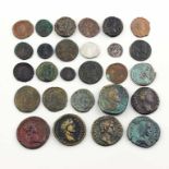Ca. 27 antike Münzen, Römische Kaiserzeit, verschiedene Regenten. Sammlung von verschiedenen