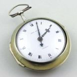 Spindel-Herrentaschenuhr "ROSE & SON LONDON". Glattes 925/000 Sterlingsilbergehäuse und -