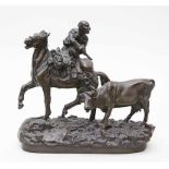 Gratchev, Vassily Yacovlevitch (1831-1905), nach Zigeuner zu Pferd mit Rind. Schwarz-braun