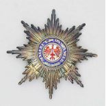 Königreich Preußen: Roter Adler Orden  Bruststern zum Großkreuz mit Schwertern. Silber und