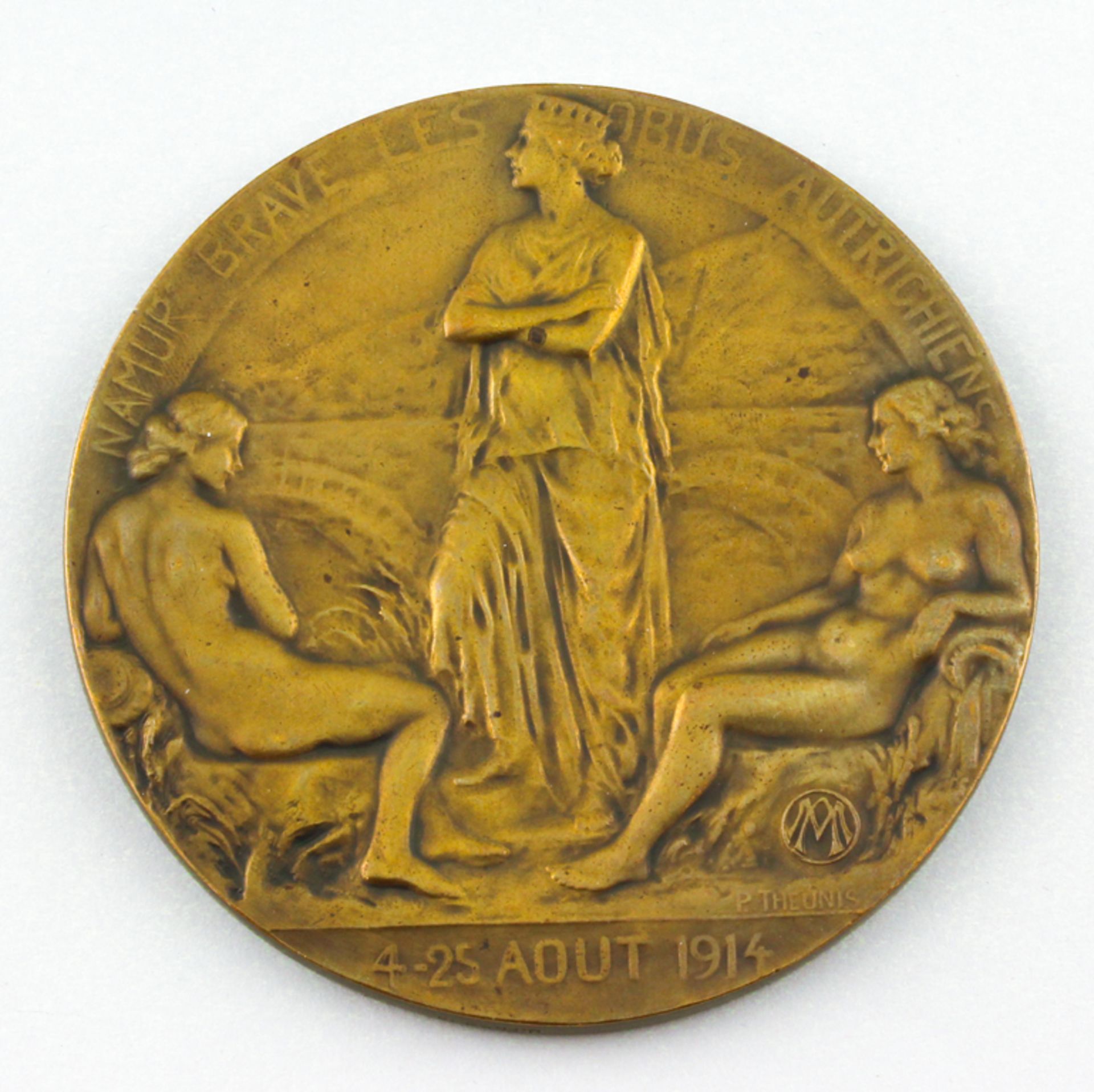 Theunis, Pierre (1883 Antwerpen - Schaarbeck 1950) Bronzemedaille "Namur 1914", beidseitig re. u. - Image 2 of 2