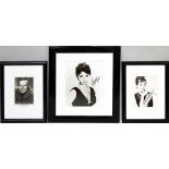 14 Autographen (20. Jh.),überwiegend von berühmten Schauspielern. Dabei: 2x Audrey Hepburn, Walt