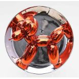 Koons, Jeff (geb. 1955 York, Pennsylvania)Skulptur "Balloon Dog (orange)". Porzellan, metallic-